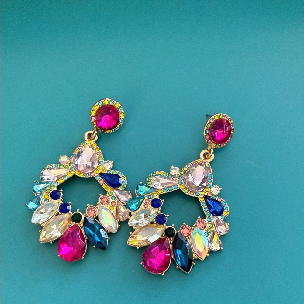 Colorful Crystal Drop Earrings